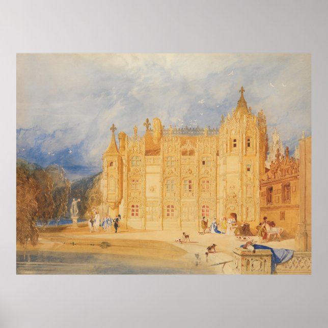 Poster La Maison Abbatiale, Abbaye de St. Ouen, Rouen (Devant)