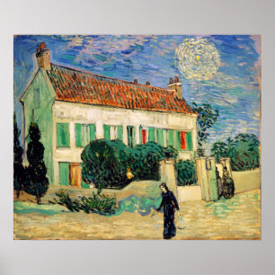 Poster La Maison Blanche la nuit, Vincent van Gogh