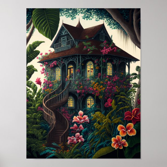 Poster La maison dans un paradis tropical (Devant)