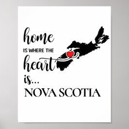 Poster La maison de la Nouvelle-Écosse est le coeur.