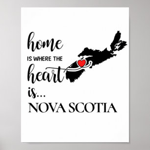 Poster La maison de la Nouvelle-Écosse est le coeur.