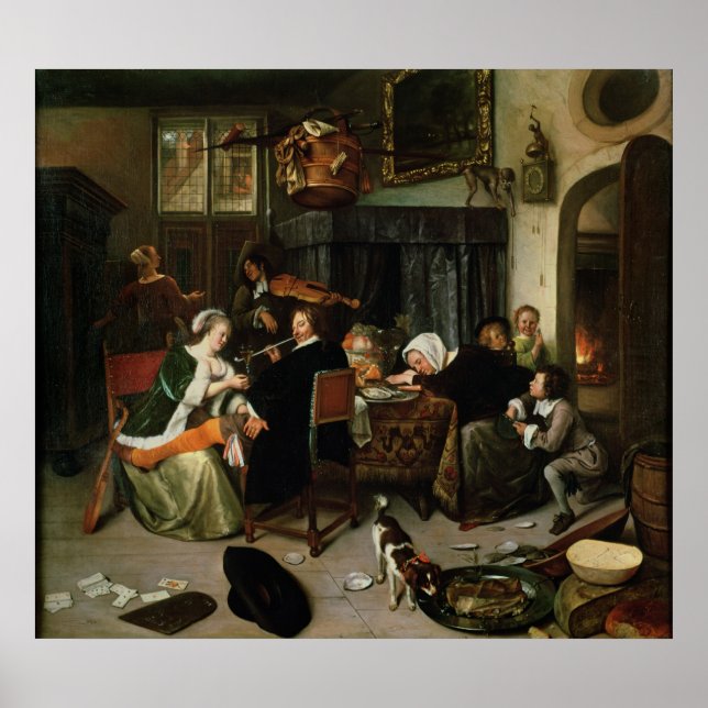 Poster La Maison Dissolute, 1668 (Devant)