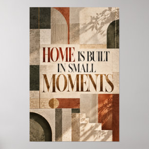 Poster La maison est construite dans de petits moments Él
