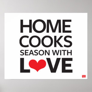 Poster La maison fait cuire la saison avec amour