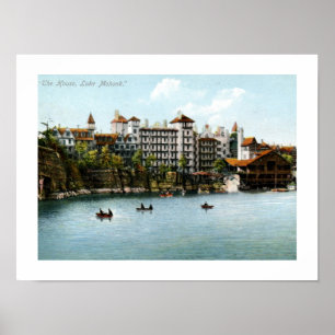 Poster La Maison, Lac Mohonk, NY 1910 Vintage