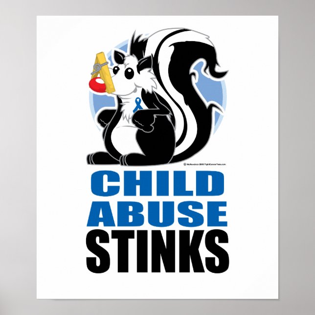 Poster La maltraitance des enfants pue (Devant)