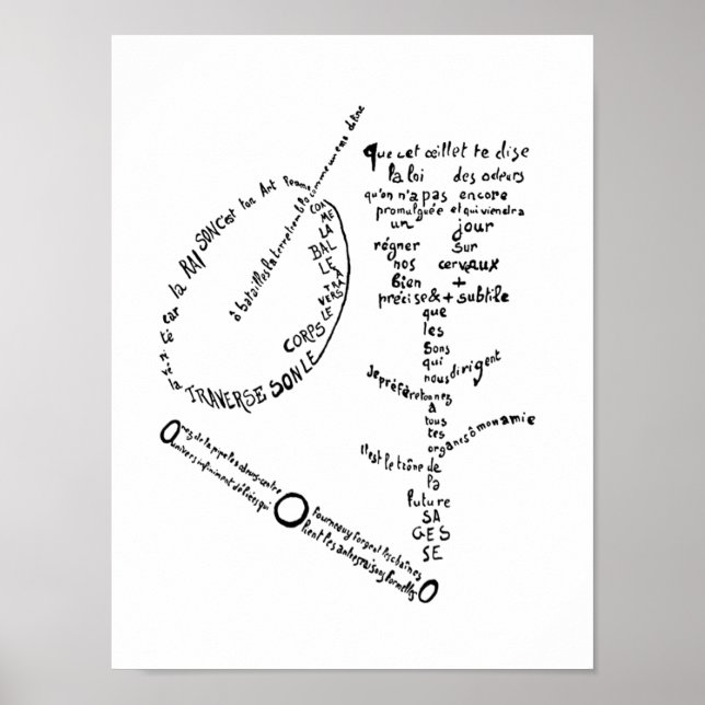 Poster La Mandoline, l’oeillet et le bambou, Apollinaire (Devant)