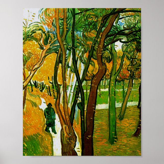 Poster La Marche : Chute des Feuilles Van Gogh Art (Devant)