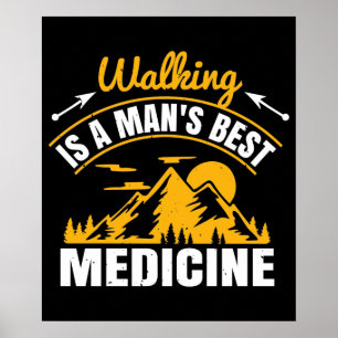Poster La marche est la meilleure médecine pour l'homme