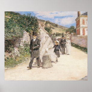 Poster La Marche Mariage de Robinson, mariés Vintages