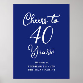 Poster La Marine Bleue salue à 40 ans Anniversaire Bienve