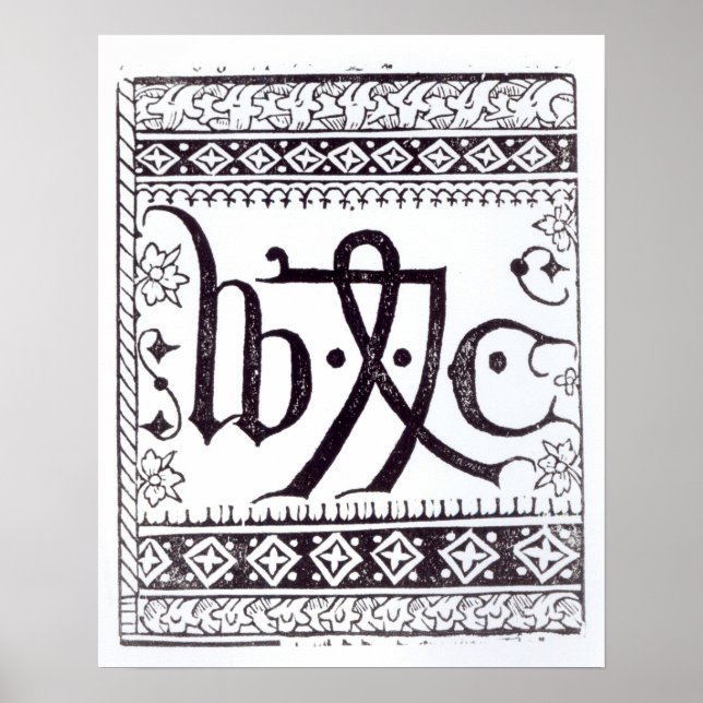 Poster La marque d'impression de William Caxton (Devant)