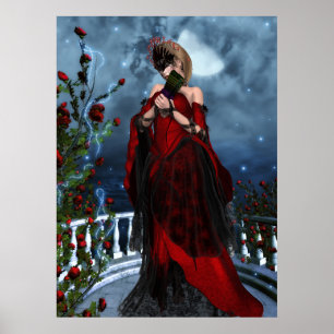 Poster La mascarade de rose