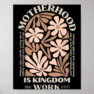 Poster La maternité est l'œuvre du royaume joyeuse fête d