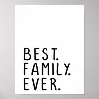 Poster La meilleure famille moderne jamais citée la typog
