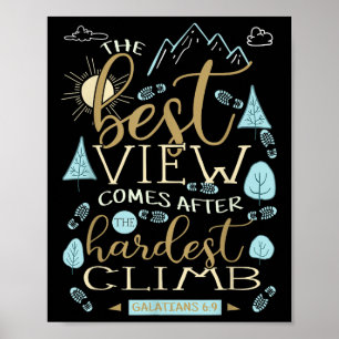 Poster La Meilleure Vue Arrive Après La Chemise De Montée