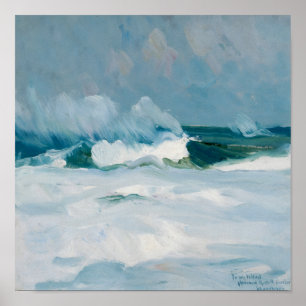 Poster La mer   Charles Herbert Woodbury - impressionnism