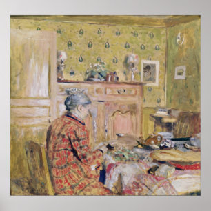Poster La mère de l'artiste prenant le petit déjeuner,