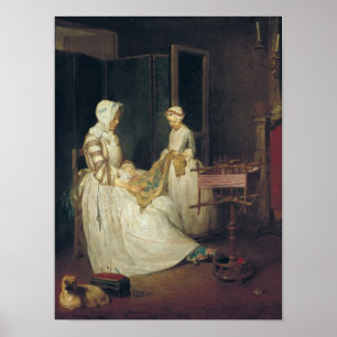 Poster La mère laborieuse, c.1740