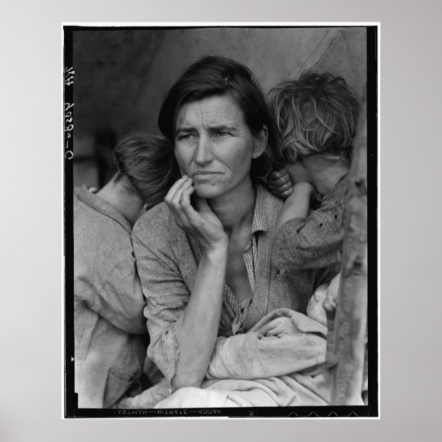 Poster La mère migrante de Dorothea Lange Florence Thomps (Devant)