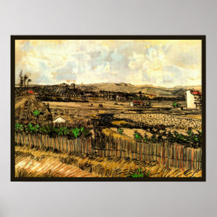Poster La Moisson en Provence Montmajour par Vincent van