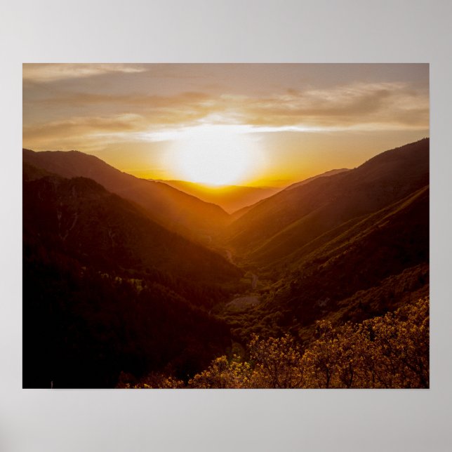 Poster La montagne Sunset (Devant)