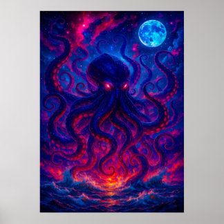 Poster La montée de Kraken cosmique de l'Imaginaire océan