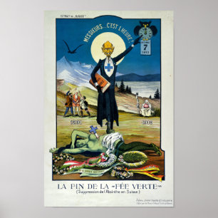 Poster "La mort de la fée verte", Absinthe