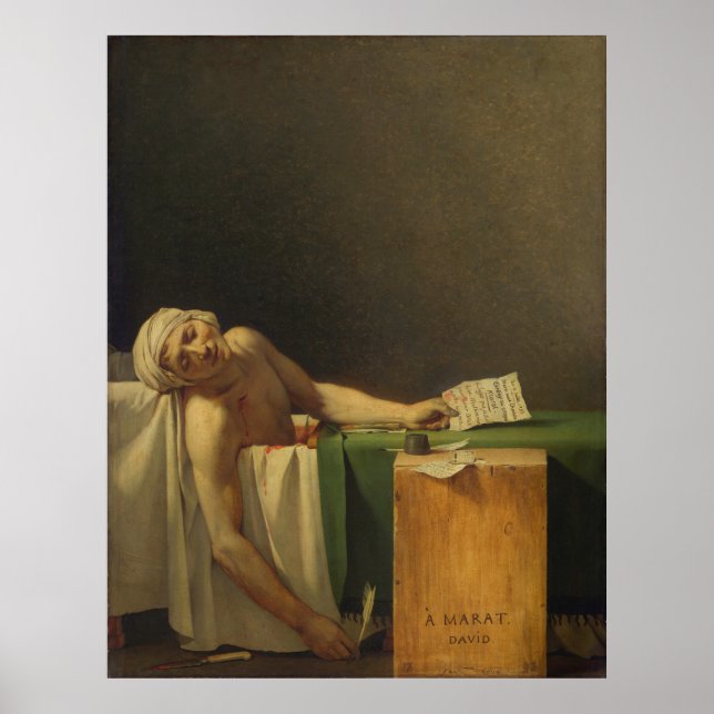Poster La mort de Marat par David (Devant)