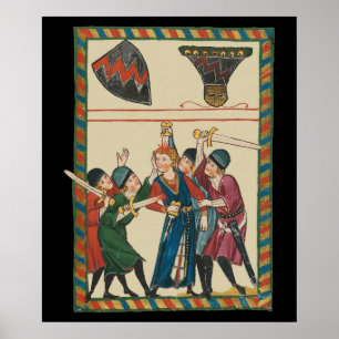 Poster La Mort De Reinmar von Brennenberg Art Médiéval