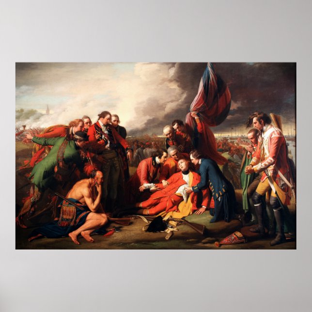 Poster La mort du général Wolfe par Benjamin West 1770 (Devant)