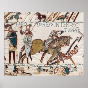 Poster La mort du roi Harold (Tapisserie de Bayeux)