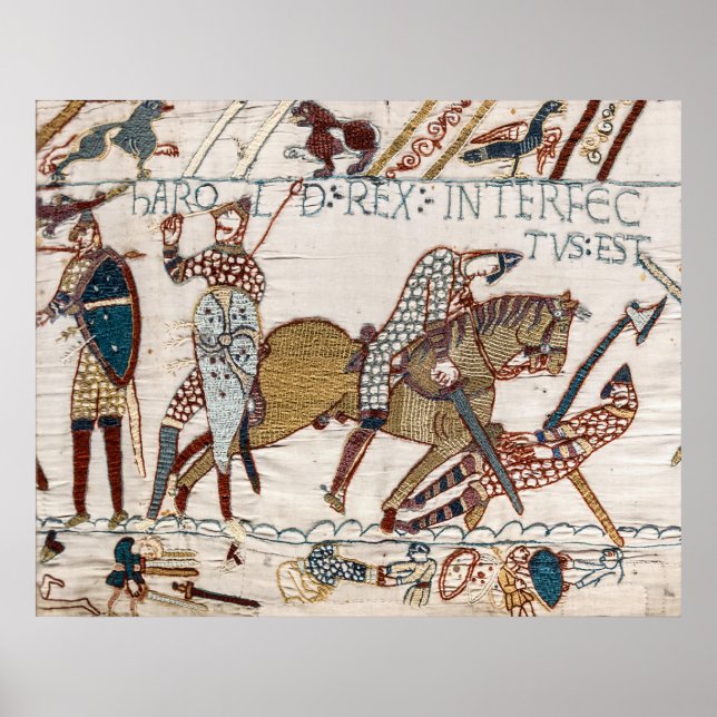 Poster La mort du roi Harold (Tapisserie de Bayeux) (Devant)