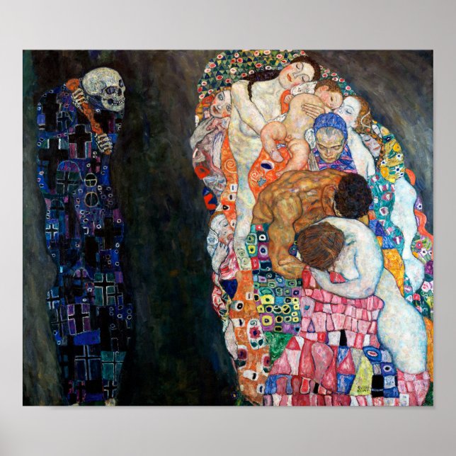 Poster La mort et la vie | Gustav Klimt | (Devant)