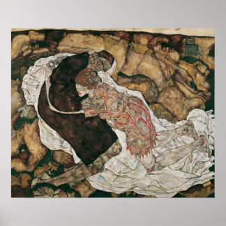 Poster La mort et le grand (Schiele, 1915)