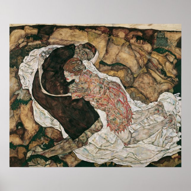 Poster La mort et le grand (Schiele, 1915) (Devant)