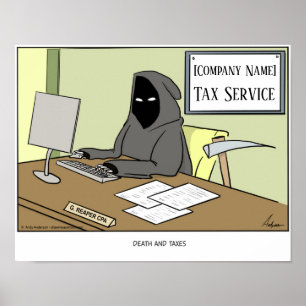 Poster La mort et les impôts ont personnalisé l'affiche