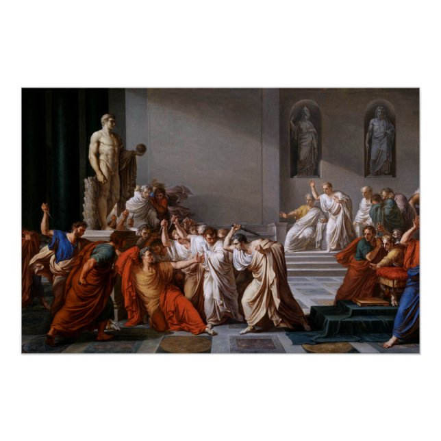 Poster La morte di Cesare par Vincenzo Camuccini (Devant)