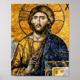 Poster La mosaïque du Pantocrateur du Christ
