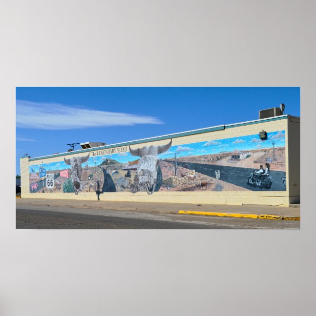 Poster "La murale légendaire, Route 66, Tucumcari (Devant)