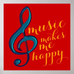 Poster la musique chaude me rend heureux