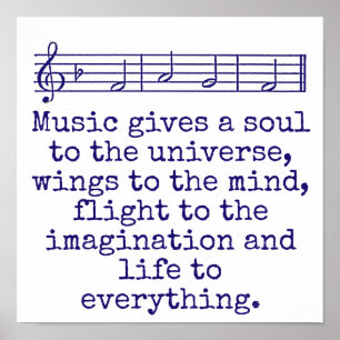 Poster La Musique Donne Une Âme - Citation De Musique