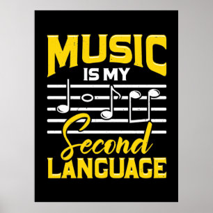 Poster La musique enseignante est ma langue seconde