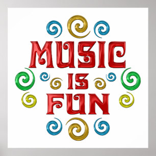 Poster La musique est amusante