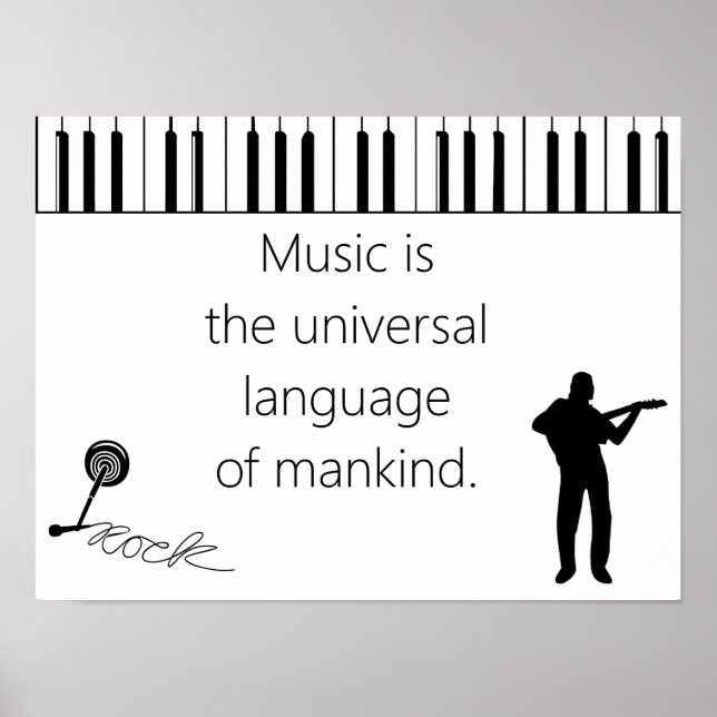 Poster La musique est le langage universel de la citation (Devant)