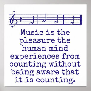 Poster La Musique Est Le Plaisir - Citation Musique