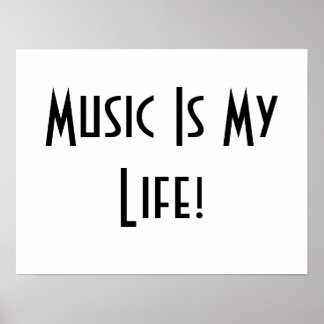 Poster La musique est ma vie en blanc II