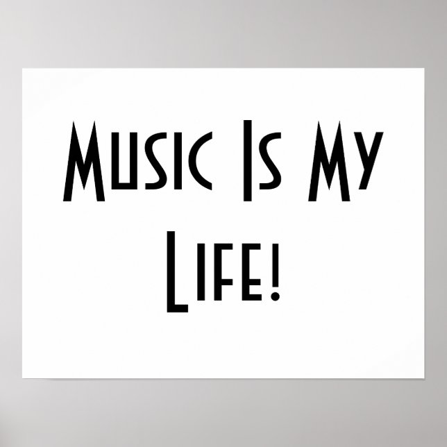 Poster La musique est ma vie en blanc II (Devant)