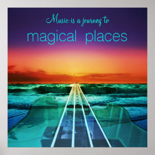 Poster La musique est un voyage vers les lieux magiques P