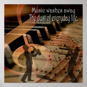 Poster La musique lave la poussière de la vie quotidienne